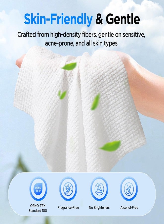 ITO Disposable Face Towel, Ultra-Soft 1-Second Quick-Dry Face Towels, Gentle for Sensitive Dry Oily Skin, Facial Towels for Daily Cleansing Makeup Removal (180 Count EF Texture) - Image 5