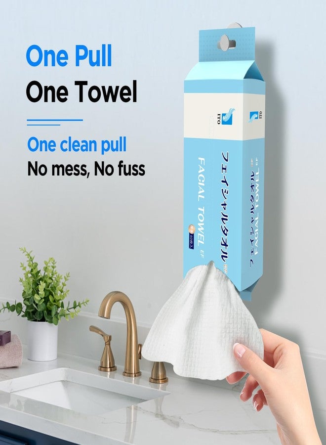 ITO Disposable Face Towel, Ultra-Soft 1-Second Quick-Dry Face Towels, Gentle for Sensitive Dry Oily Skin, Facial Towels for Daily Cleansing Makeup Removal (180 Count EF Texture) - Image 3