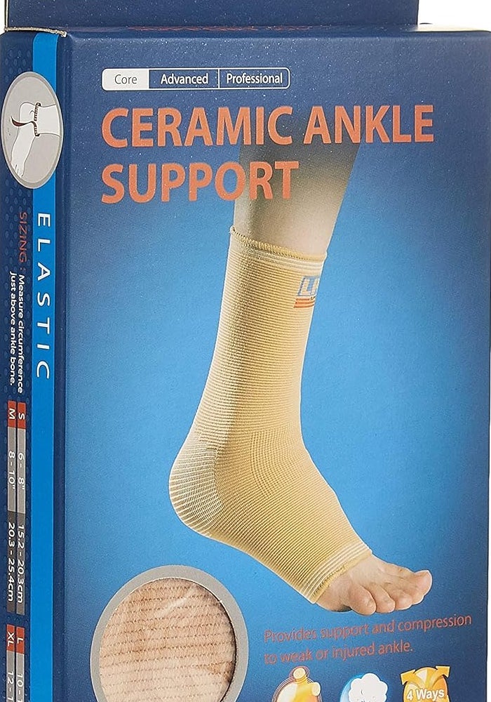 LP Support 994 Ceramic Ankle Support, Tan, Large - Image 1