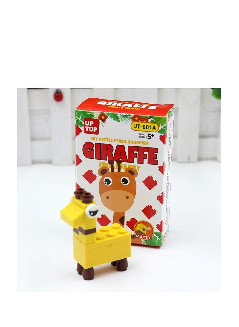 Generic - DIY cartoon building block pencil sharpener student creative stationery - Image 1