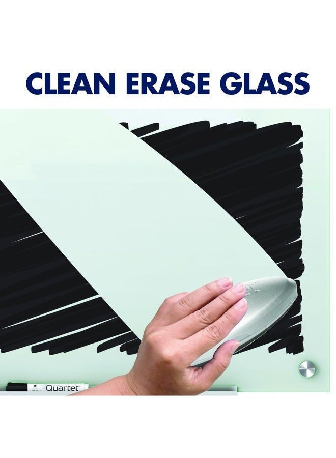 Quartet Glass Whiteboard, Magnetic Dry Erase White Board, 4' x 3', Frameless Infinity Wall Hanging Mount, Home School Supplies or Home Office Decor, Includes 2 Magnets, 1 Dry Erase Marker (G4836W) - Image 2