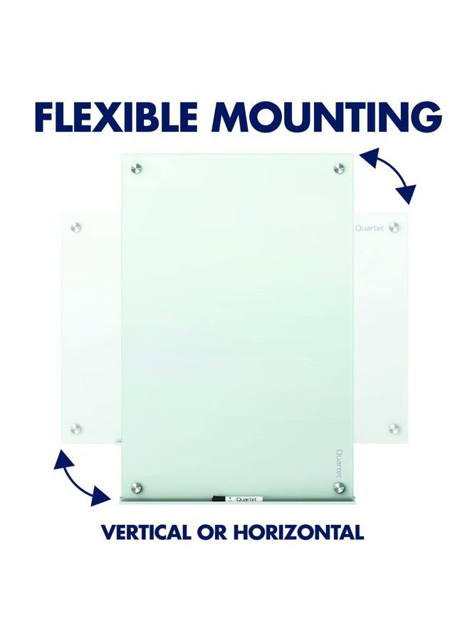 Quartet Glass Whiteboard, Magnetic Dry Erase White Board, 4' x 3', Frameless Infinity Wall Hanging Mount, Home School Supplies or Home Office Decor, Includes 2 Magnets, 1 Dry Erase Marker (G4836W) - Image 3