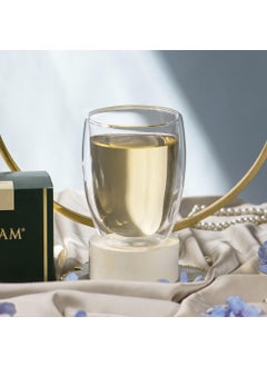 VAHDAM VAHDAM, Double Wall Glass Tea Cup (350ml Capacity) Lead-Free Borosilicate Glass | BPA Free, Double Wall Coffee Mug  - Image 3