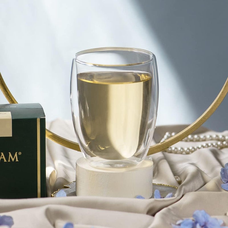 VAHDAM, Double Wall Glass Tea Cup (350ml Capacity) Lead-Free Borosilicate Glass | BPA Free, Double Wall Coffee Mug - Image 3