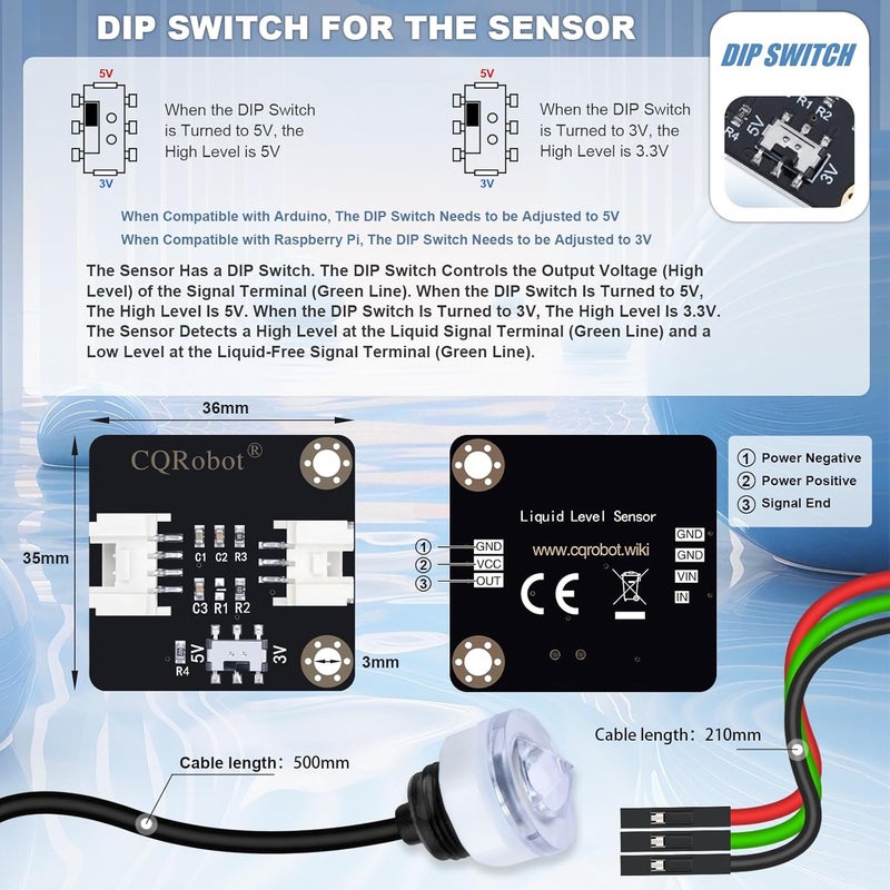 CQRobot Contact Water/Liquid Level Sensor Compatible with Raspberry Pi/Arduino. for Automatic Irrigation Systems, Aquariums, Plants, in The Garden, in Agriculture etc. - Image 3