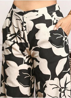 ISHIN Floral Printed Cotton Blazer and Trousers Co-Ords by Styli  - Image 3