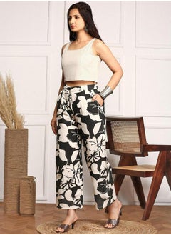 ISHIN Floral Printed Cotton Blazer and Trousers Co-Ords by Styli  - Image 5