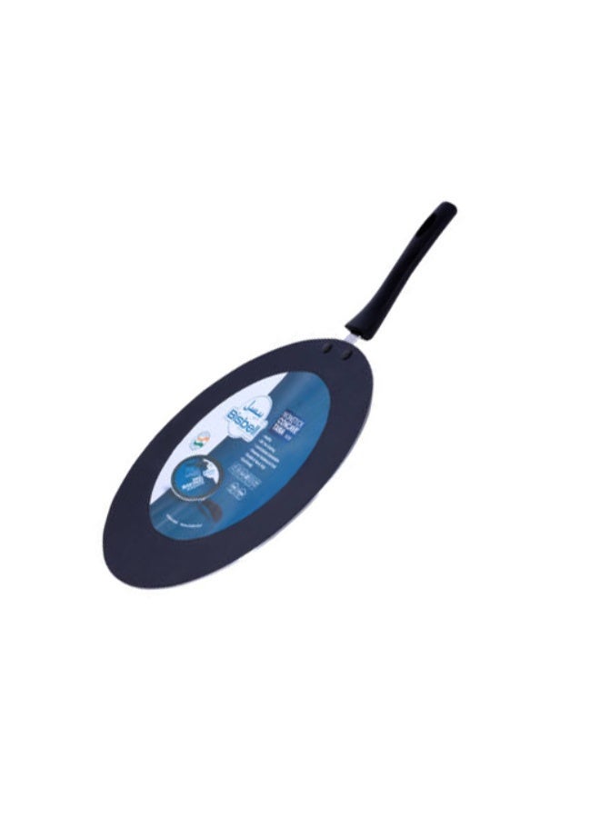 Bisbell 26cm Non-Stick Concave Tawa with 3-Layer Durable Coating, 3mm Thick Flat Pan, Heat-Resistant Bakelite Handle, Even Heat Distribution, Easy Clean Griddle for Dosa, Roti, Chapati, Pancake & Crepe Black - Image 1