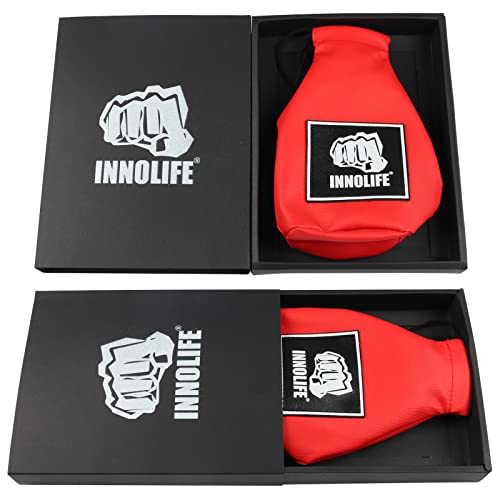 INNOLIFE Boxing Slip Bag, Dodge Hide Speed Bag Maize Ball Leather Ball for Reflex Training, Boxing, Kickboxing, MMA Pendulum Training, Red (Red (Filler Already Included) - Image 5