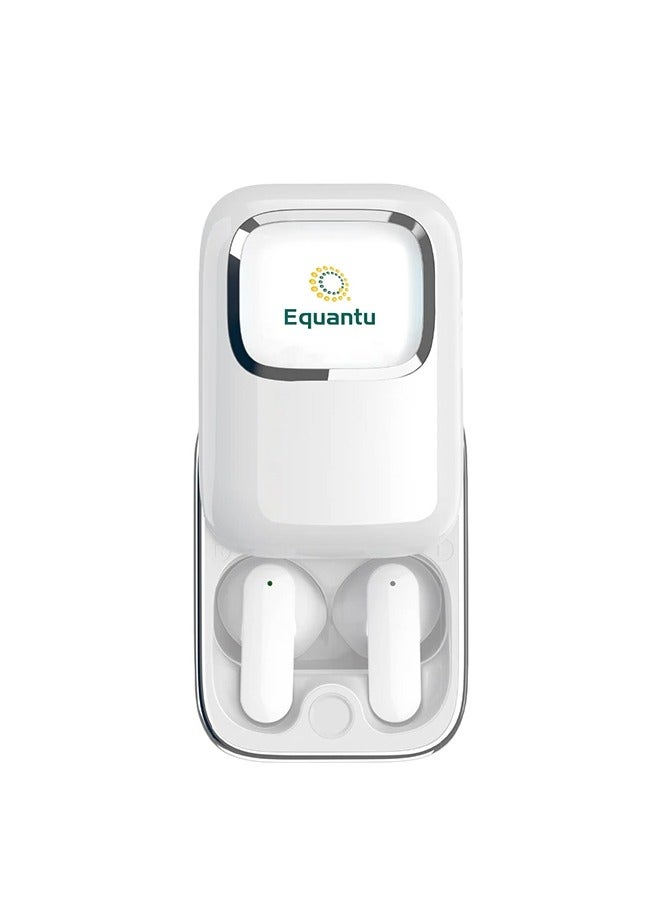 Equantu Wireless Bluetooth Earphones for Muslims with Smart Quran Speaker Model QB525 (White) - Image 1