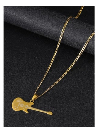 Electric Guitar Pendant Necklace, Gold Chain, Musical Instrument Design - pzsku/Z4EBA2AA7E2734986F97CZ/45/_/1736337368/04b3292a-9a06-4f18-abea-8316712aa1f6