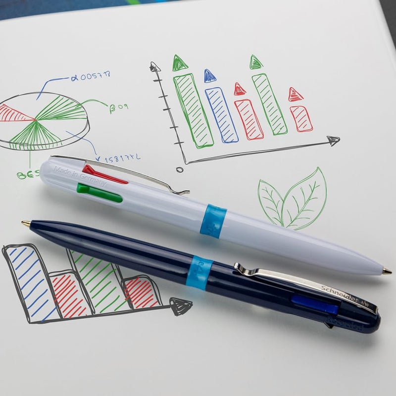 Schneider قلم حبر جاف شنييدر تاك 4 138003 بأربعة ألوان - أزرق - Image 4