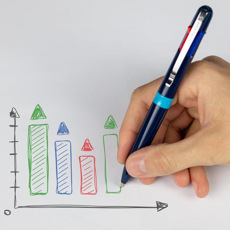 Schneider قلم حبر جاف شنييدر تاك 4 138003 بأربعة ألوان - أزرق - Image 3