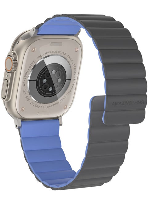 Smoothie Mag Silicone Magnetic Band for Apple Watch Ultra 49mm, series 8/SE2/7/6/SE/5/4/3/2/1 Watch Band - Grey