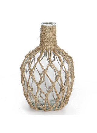 Glass Jug With Twine 10" Tall Flower Vase With Rope Net Decorative Bottle Vase For Dining Room Bedroom Bathroom Mantel - pzsku/Z4EBA5E11F42D5937B2B9Z/45/_/1693486947/b26afe75-bf2b-4ab7-8a53-5d82c4eda6ec