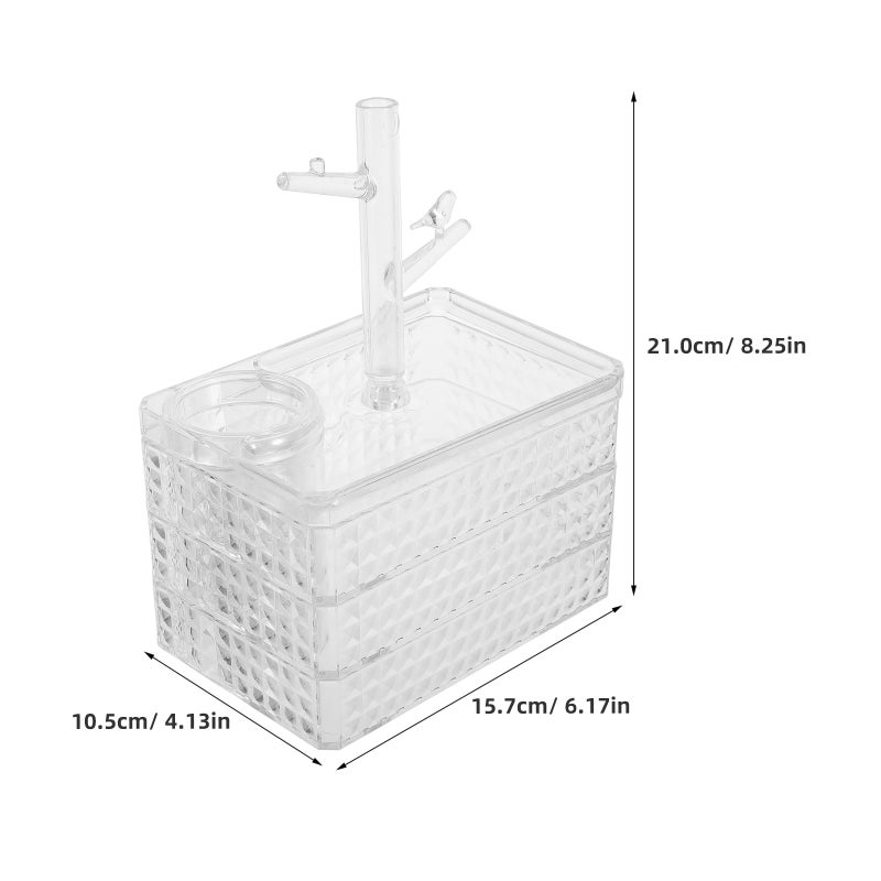 Jewelry Organizer: 3-Layer Rotatable Jewelry Organizer Box for Earrings, , and Bracelets, Desktop Rotating Storage Holder Case Transparent - Image 3