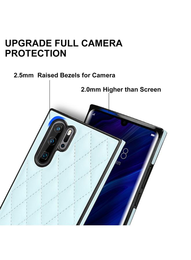 Zaboon Case For Huawei P30 Pro Elegant Rhombic Pattern Microfiber Leather +TPU Shockproof Case with Crossbody Strap Chain - Image 5