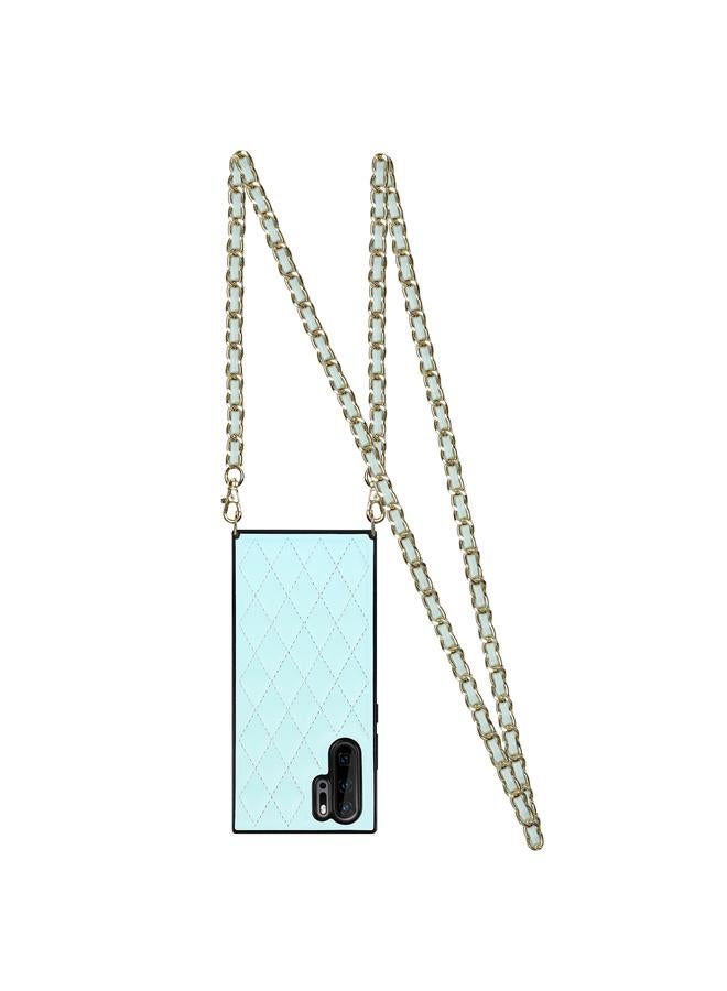 Zaboon Case For Huawei P30 Pro Elegant Rhombic Pattern Microfiber Leather +TPU Shockproof Case with Crossbody Strap Chain - Image 2