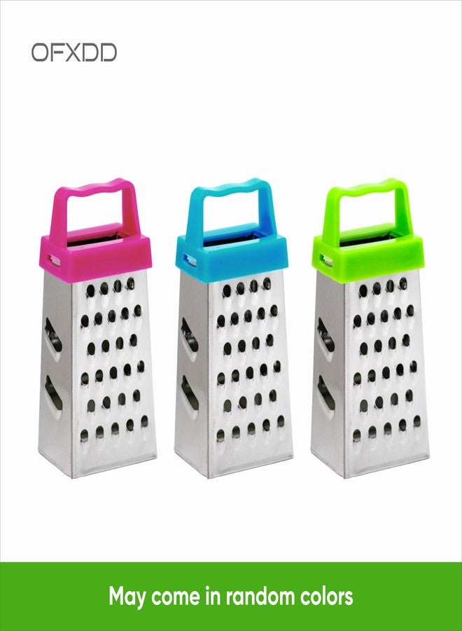 OFXDD Miniature Hand Garlic Box Grater- Pack of 3 - Cheese and Ginger Mini Zester - Small Nutmeg Grater - Image 2