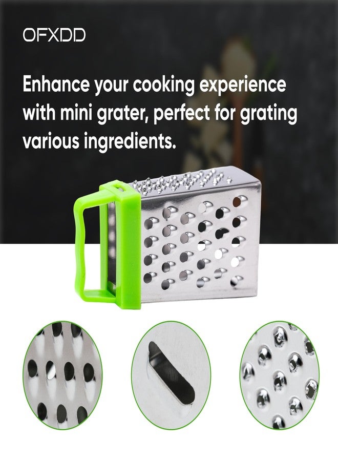 OFXDD Miniature Hand Garlic Box Grater- Pack of 3 - Cheese and Ginger Mini Zester - Small Nutmeg Grater - Image 4