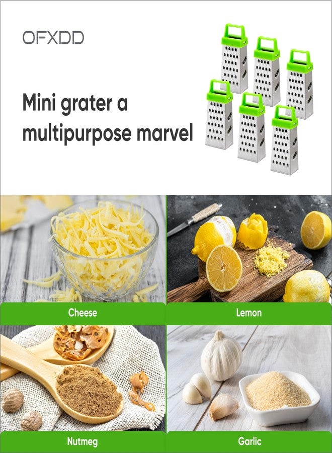 OFXDD Miniature Hand Garlic Box Grater- Pack of 3 - Cheese and Ginger Mini Zester - Small Nutmeg Grater - Image 5