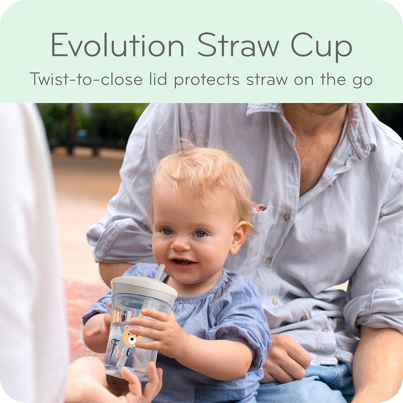 NUK Evolution Straw Cup, 8 oz, 2-Pack - Image 3