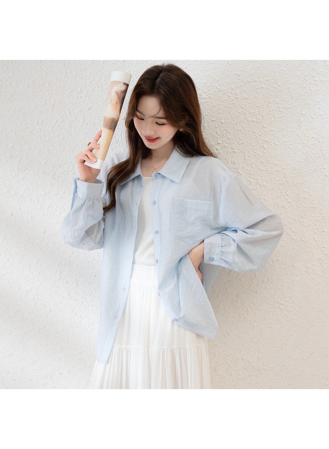 TonLion Summer Women's Loose Shirt Lightweight Jacket Versatile Casual Fashion Elegant Office Wear Youthful Trendy Outfit - Image 2