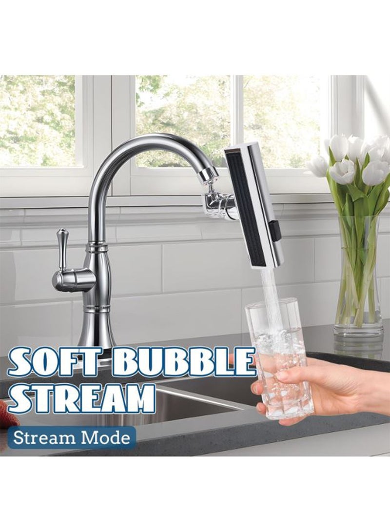 DANIM Waterfall 360° Kitchen Faucet Extender with 3 Water Drain Modes Basin Faucet Waterfall Universal Splash Filter Faucet for Sink Faucets Bathroom - Image 3