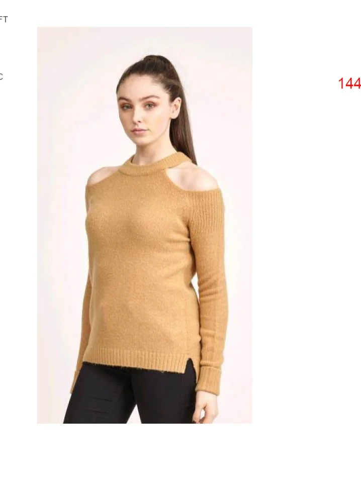 Ella Plus Cold Shoulder Sweater