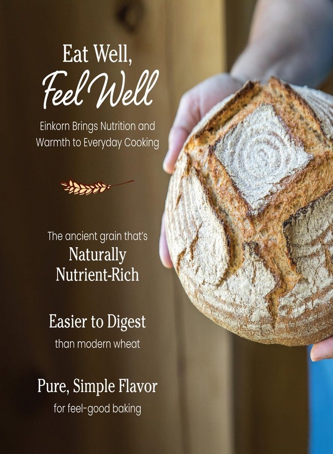 Jovial Organic Einkorn Whole Wheat Flour - Bread Baking Flour for Sourdough, High Protein, Non-GMO, Organic Pizza & Pasta Flour, European Italian Flour, Glyphosate Free - 32 Oz, 3 Pack - Image 3