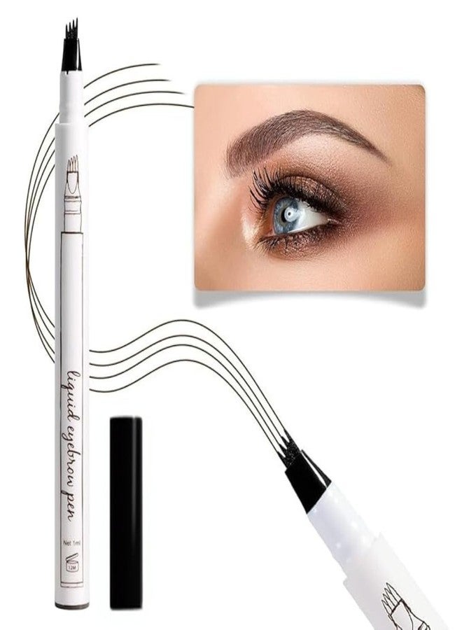 BELISMA Long Lasting 4 Forked Eyebrow Pencil With Precision Applicator Micro-Fork Tip, Fine Sketch For Smudgeproof Long Wear Natural Looking Eyebrows (Black) - Image 3