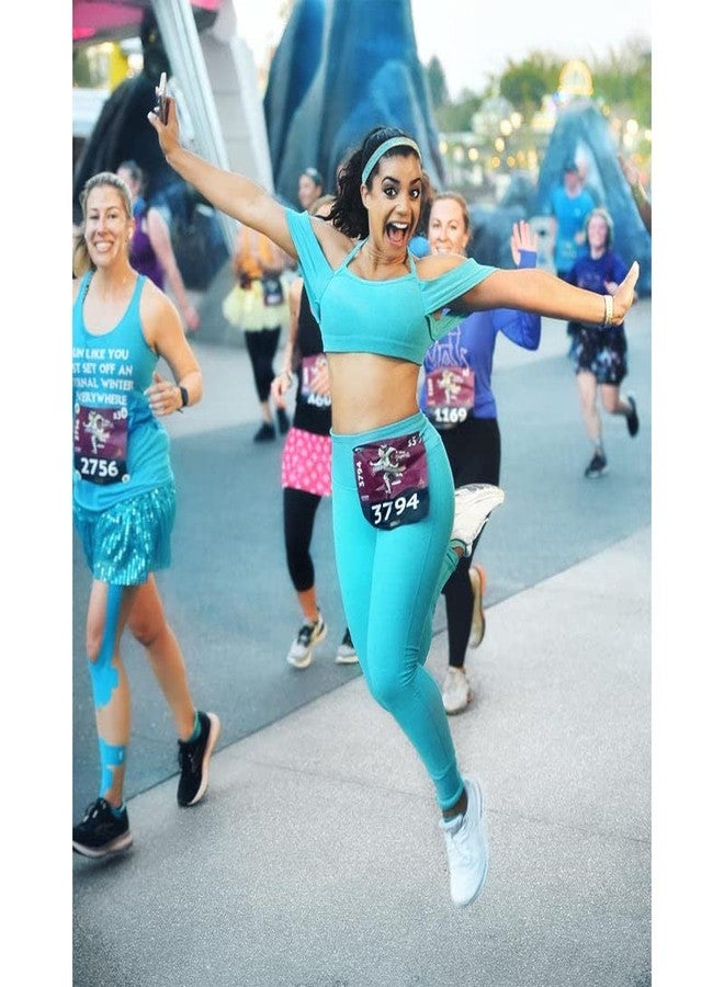 Sweaty Bands Womens Girls Headband - Non-Slip Velvet-Lined Sparkly Hairband - Bling Jewel Junkie Blue 7/8-Inch - Image 2