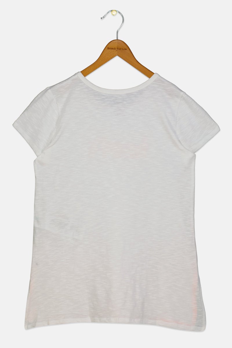 Levi's Kids Girl Crew Neck Short Sleeve Brand Logo T-Shirt, White - Image 2