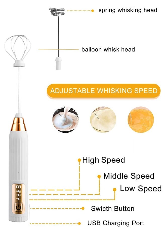 Tornado Keratiner Rechargeable Milk Frother Handheld Milk Foamer Electric Portable Handy Drink Mixer Coffee Blender USB Whisk Mixer for Latte, Matcha Tea, Cappuccino, Hot Chocolate  - Image 2