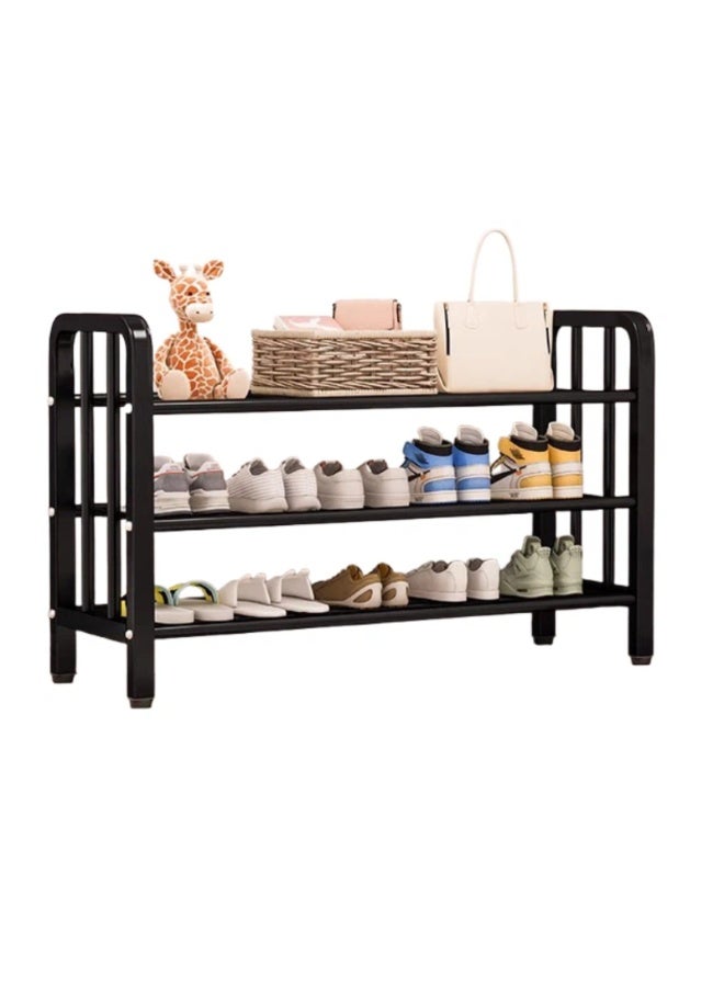 SALADAYS 3-Tier Shoe Rack, Shoe Storage Shelf Organizer, Sturdy and Durable Metal Structure Free Standing Shoe Rack for Closet Entryway Doorway(Black) - Image 1