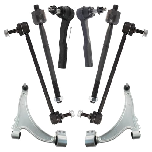 TRQ مجموعة توجيه وتعليق أمامية TRQ مع ذراع تحكم مع وصلة كروية ورابط مثبت شريط التوازن وقضيب توصيل متوافق مع شيفروليه ماليبو 2013-2015 وماليبو المحدودة 2016 - Image 1