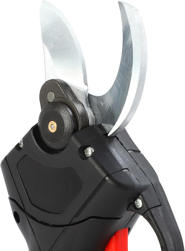 Eacam Electric Pruning Shears Cordless Power Pruner Electric Shear 21V 30mm 2 Rechargeable Batteries 45# Steel Blade Anti Slip Handle Low Noise for Gardening (UK plug) - Image 3