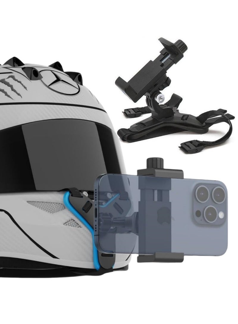 Sharpdo Helmet Chin Mount for Mobile Phone and GoPro, Motorcycle Strap Holder for iPhone Samsung - Image 1