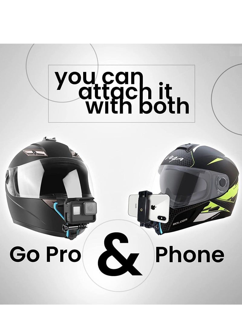 Sharpdo Helmet Chin Mount for Mobile Phone and GoPro, Motorcycle Strap Holder for iPhone Samsung - Image 2