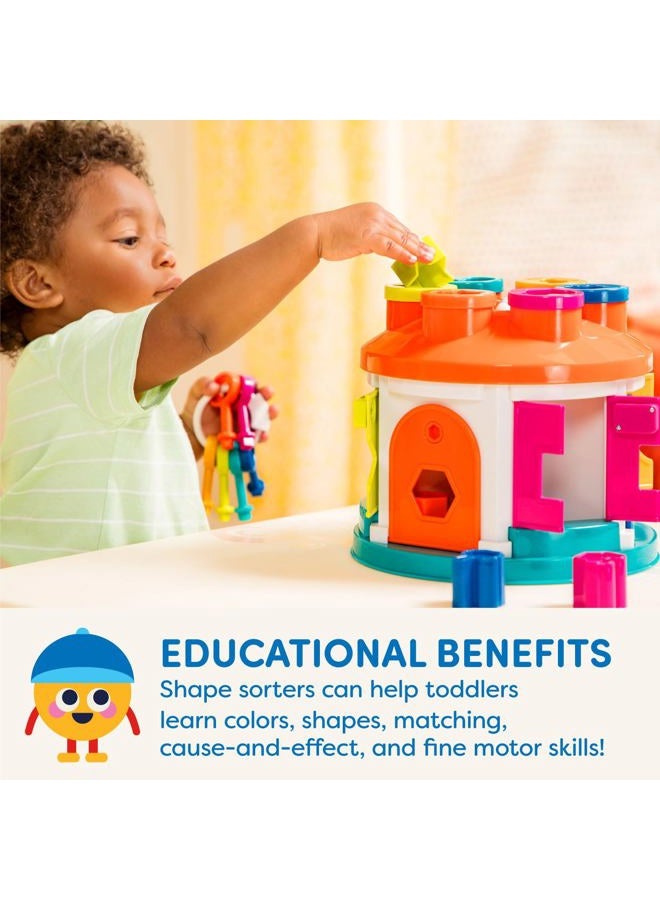 BATTAT – Shape & Color Sorting Toy – Developmental Toy – Pattern Matching Game – Color – Coded Keys – 2+ Years – Shape Sorter House - Image 2