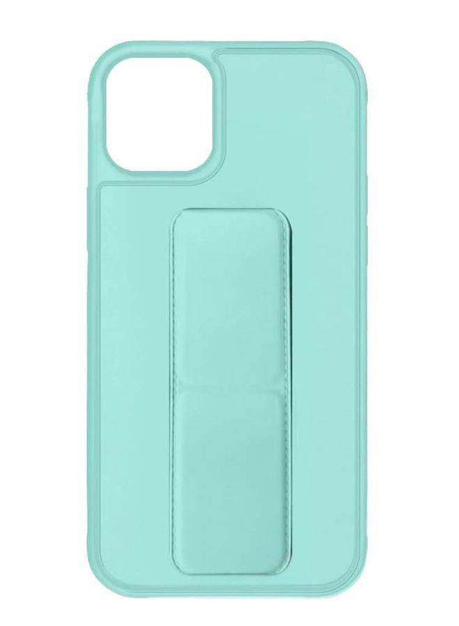 Zolo Finger Grip Holder and standing cover with Car Magnetic Multi-function Shockproof Protective Case Cover For iPhone 14 Aqua Green - Image 3