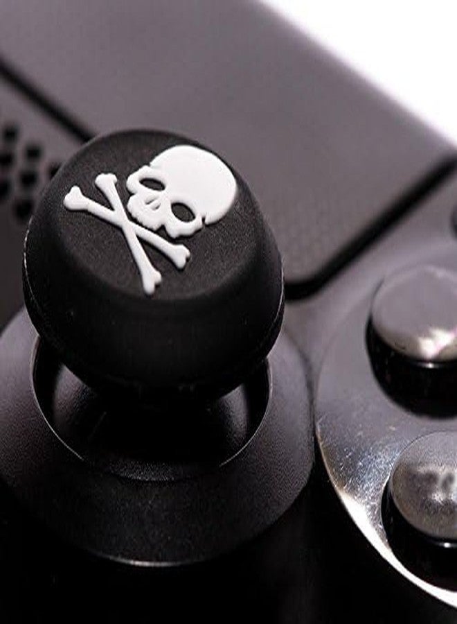 Ambertown Silicone Thumb Stick Grip Cap Joystick Thumbsticks Caps Cover for PS4 Xbox One PS3 Xbox 360 PS2 Game Controllers (White Skull) - Image 3