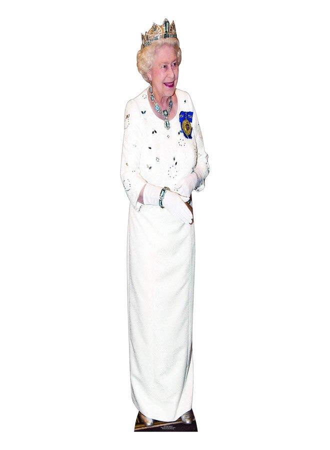 Star Cutouts, Queen Elizabeth Wearing Crown, Cardboard Cutout Standup, Royal Celebrity Life-Size Stand-In - 68" x 24"