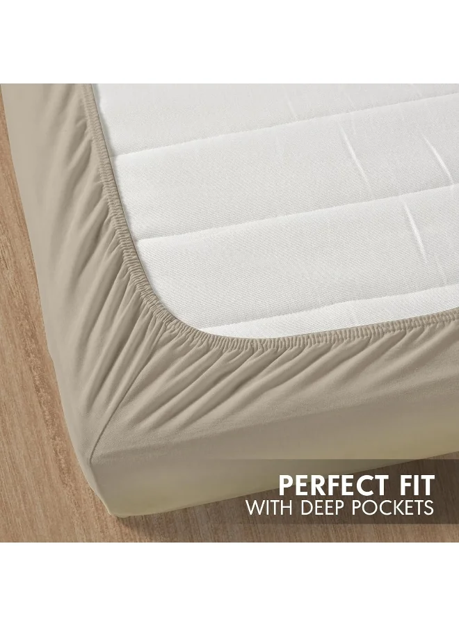 Hotel Linen Klub Hotel Linen Klub Luxury 100% Cotton 350TC Fitted Sheet Set