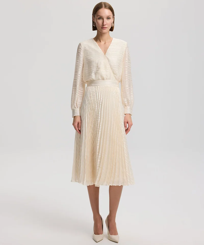 ابيكول Pleated Midi Skirt