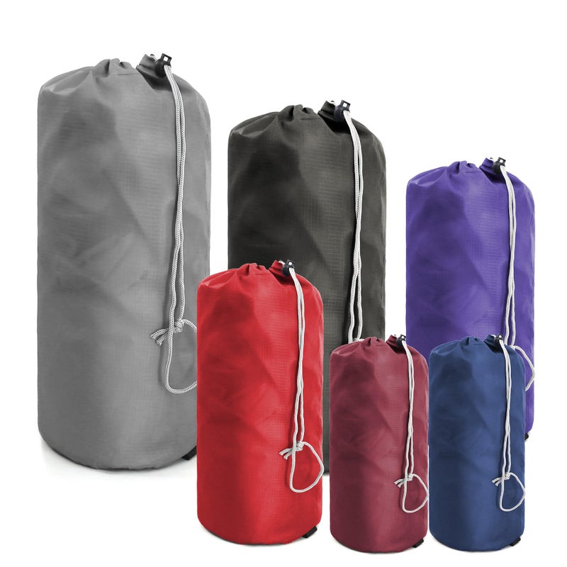 BeeGreen Stuff-Sacks-for-Backpacking 6 Pack with Dust Flap Ditty Bags Bulk for Outdoor Products Camping Gear Travel Drawstring Bags Foldable Lightweight - Image 4