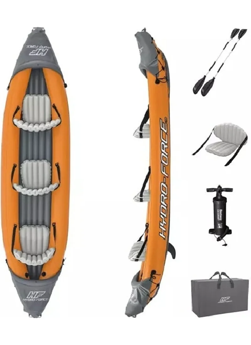 بست واي 65132 Rapid X3 Hydroforce 3 Person Inflatable Kayak 381X100X44CM Full