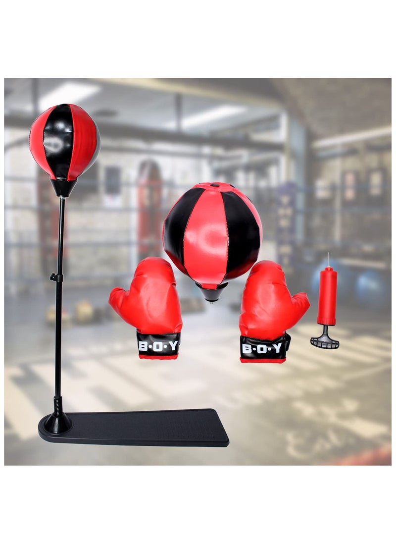 Generic - Punching Bag Set for Kids, Boxing Gloves with Boxing Ball, Pump, Adjustable Stand 85-130CM - Image 1