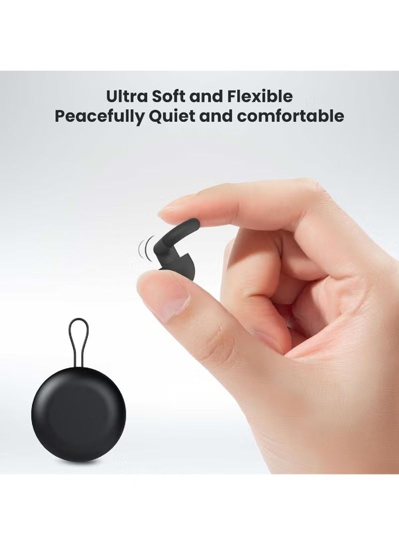ZAMFA Ear Plugs for Sleeping, 2 Pairs of Reusable Earplugs for Noise Reduction 25dB-30dB with 8 Ear Tips, Soft Hearing Protection Ear Plugs for Concert,Noise Sensitivity, Study & Work, Black - Image 4