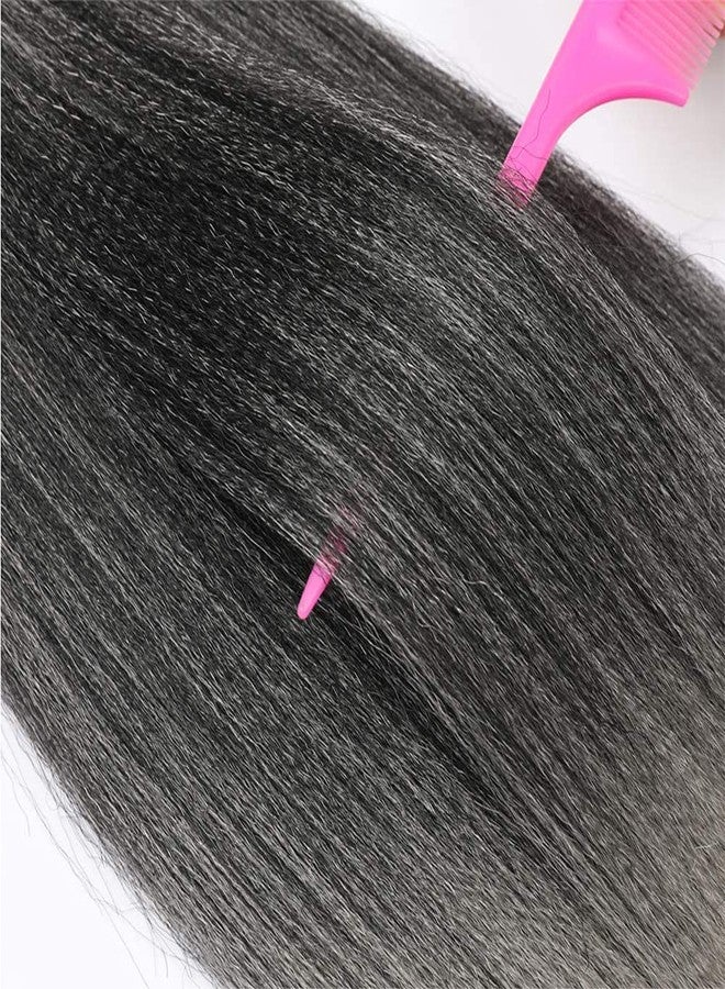 ShowCoco 8 Packs Pre-stretched Braiding Hair 26" Ombre Braiding Hair Hot Water Setting Synthetic Fiber Crochet Braiding Hair Ombre Black to Gray (26Inch,#1B/Silver) - Image 4